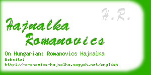 hajnalka romanovics business card